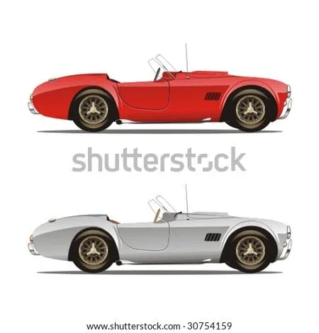 Vector Editable Isolated Convertible Cars With Details - 30754159 ...