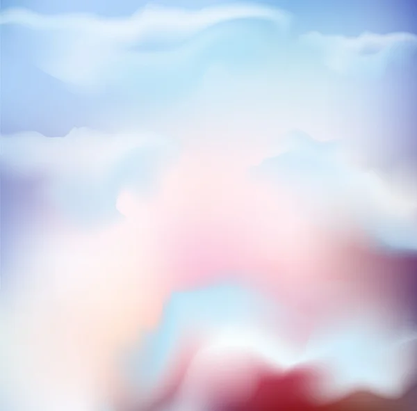 Vector fondo del cielo con nubes rosas — Vector stock © Alkestida ...