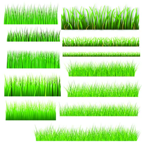 Vector Green Grass Elements set 04 - Vector Plant free download