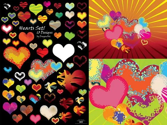 Vector Hearts Set1 & Wallpapers « DragonArtz Designs (we moved to ...