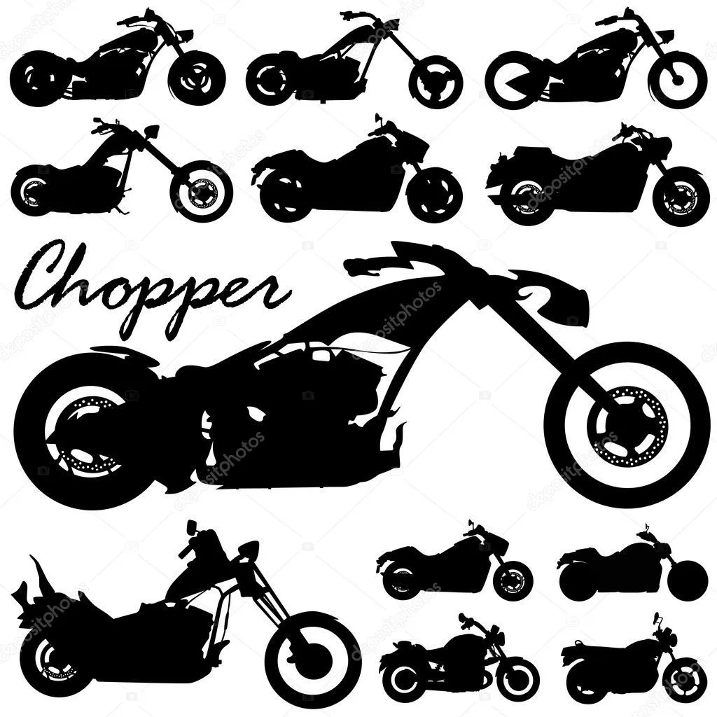 vector de moto Chopper — Vector stock © bogalo #