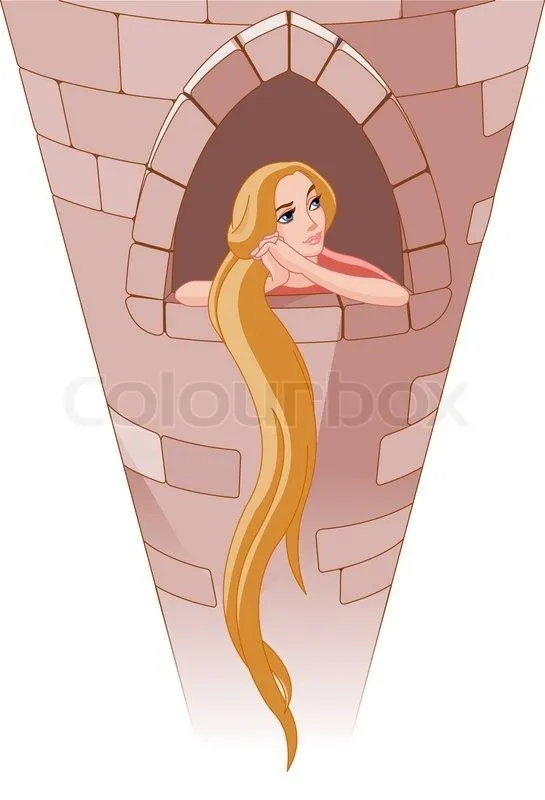 Vector of 'rapunzel, vector, clip'