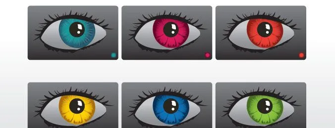 Vector: Ojos de colores | Diseño, ilustraciones vectoriales y ...