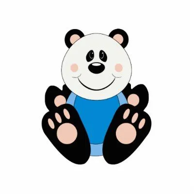  ... es un ejemplo del vector de un oso de panda lindo con los pies grandes