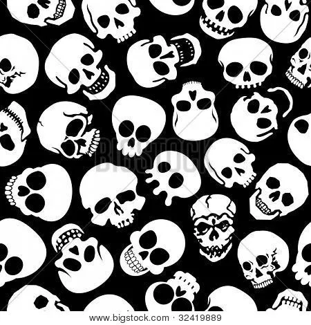 Vectores y fotos en stock de Calaveras en negro fondo de patrones ...