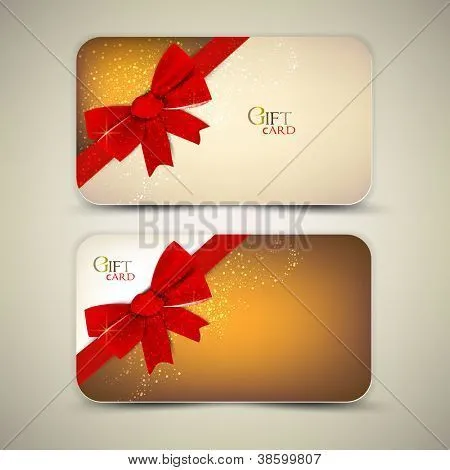 Vectores y fotos en stock de Colección de tarjetas de regalo con ...