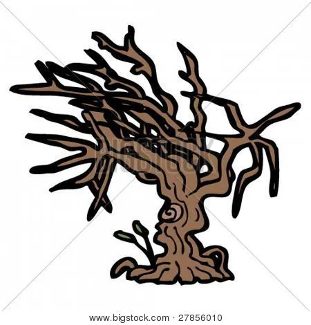 Vectores y fotos en stock de dibujos animados de árbol viejo ...