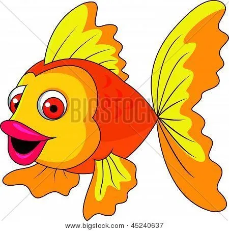 Vectores y fotos en stock de Dibujos animados lindo golden fish ...