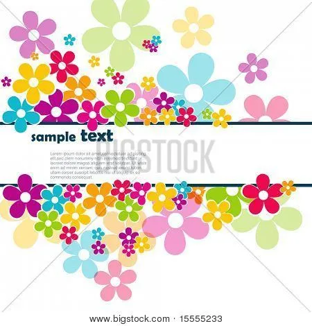 Vectores y fotos en stock de flores hermosas vector con espacio ...