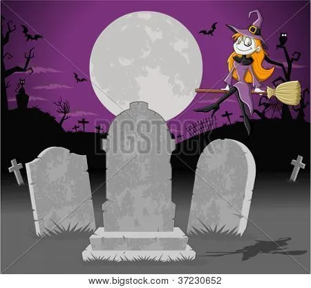 Vectores y fotos en stock de Fondo de Halloween cementerio con ...