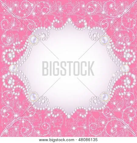 Vectores y fotos en stock de Fondo rosa con perlas, para invitar a ...