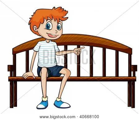 Vectores y fotos en stock de Ilustración de un niño sentado en un ...