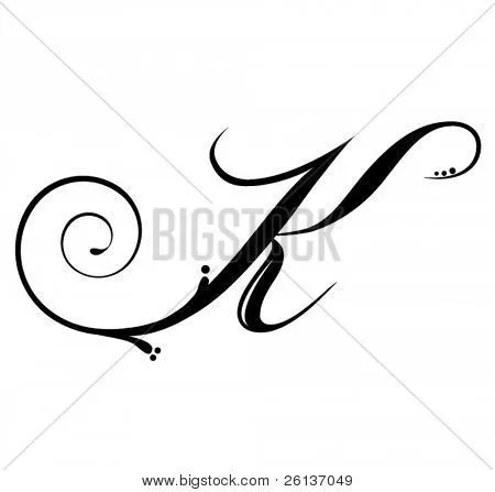 Vectores y fotos en stock de Letra K - Script | Bigstock