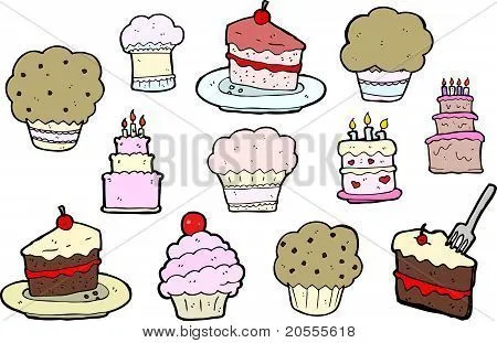 Vectores y fotos en stock de Tortas de dibujos animados | Bigstock