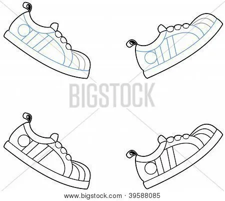 Vectores y fotos en stock de Zapatillas de dibujos animados | Bigstock