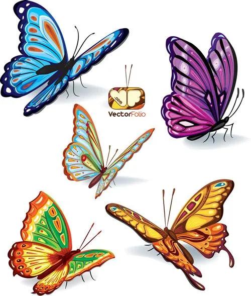 Set de vectores de mariposas | Vectores | Vectores gratis ...