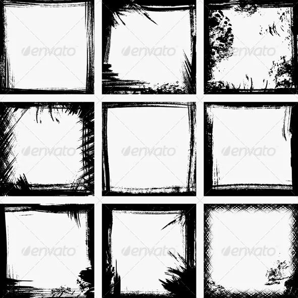 Vectors - Grunge frames | GraphicRiver