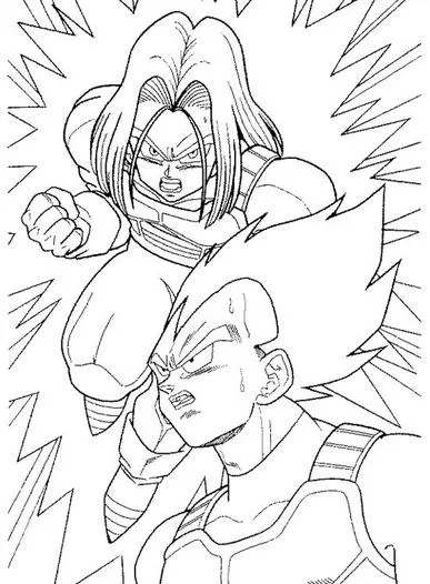 Vegeta y Trunks | Dibujos de Dragon Ball
