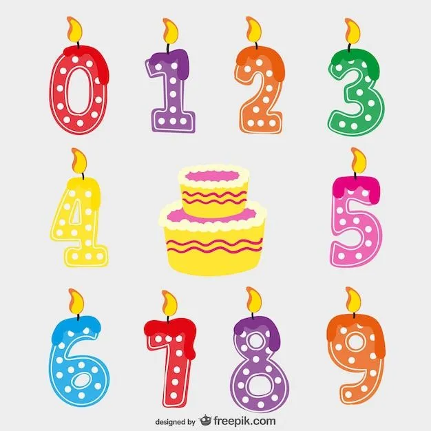 Velas de cumpleaños vector | Descargar Vectores gratis