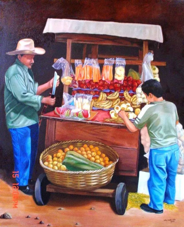 vendedores de frutas Hector Padilla Ortiz - Artelista.