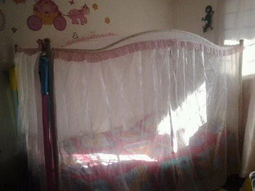 vendo cama individual con dosel y velo en Iztapalapa