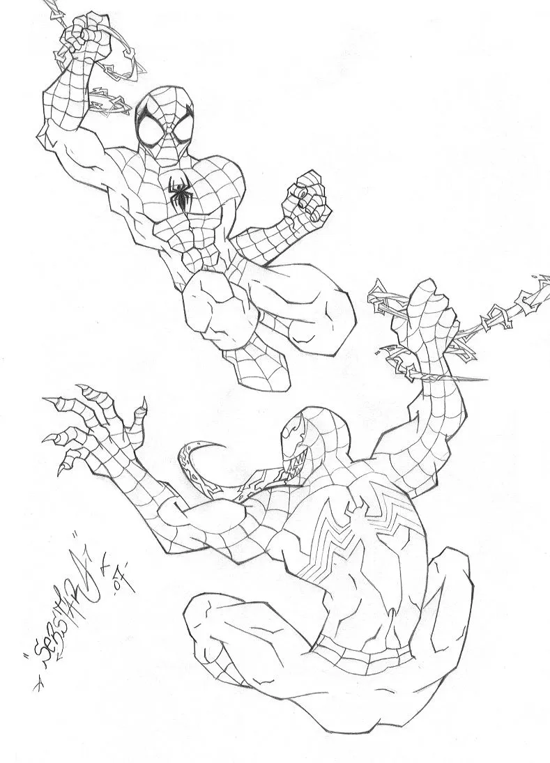 Venom Spider Man Coloring Crokky Coloring Pages