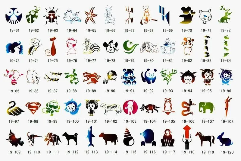 Venta Al Por Mayor Aerógrafo Tatuaje Temporal Plantillas Plantilla ...