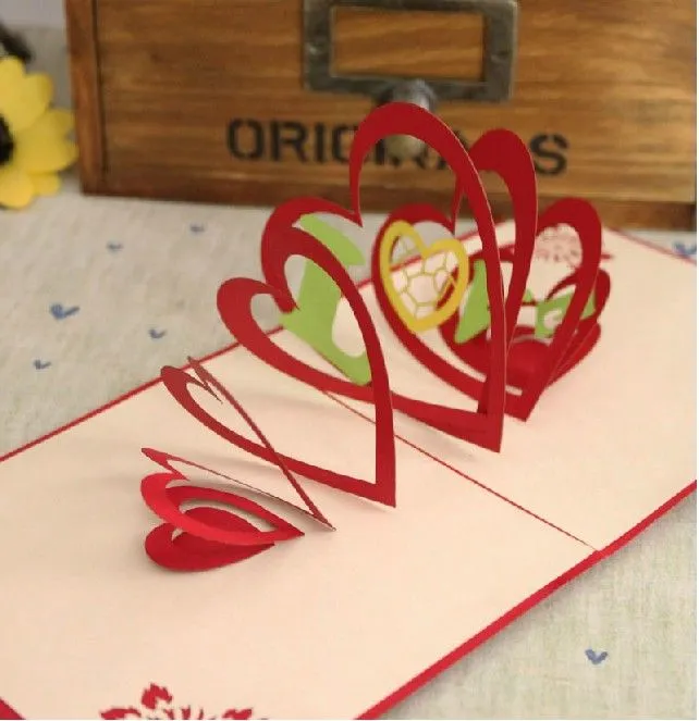 Venta al por mayor love pop up greeting-Compre love pop up ...