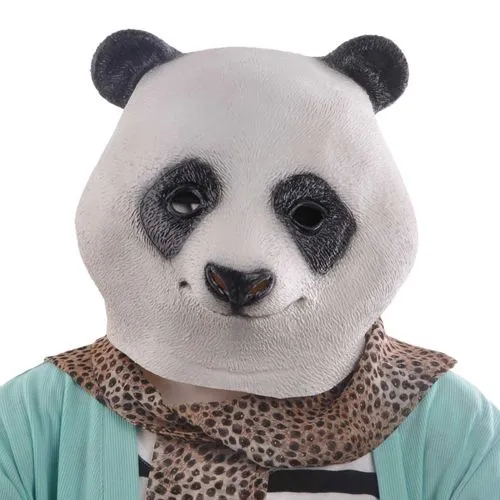 Venta al por mayor panda máscara de la cabeza-Compre panda máscara ...