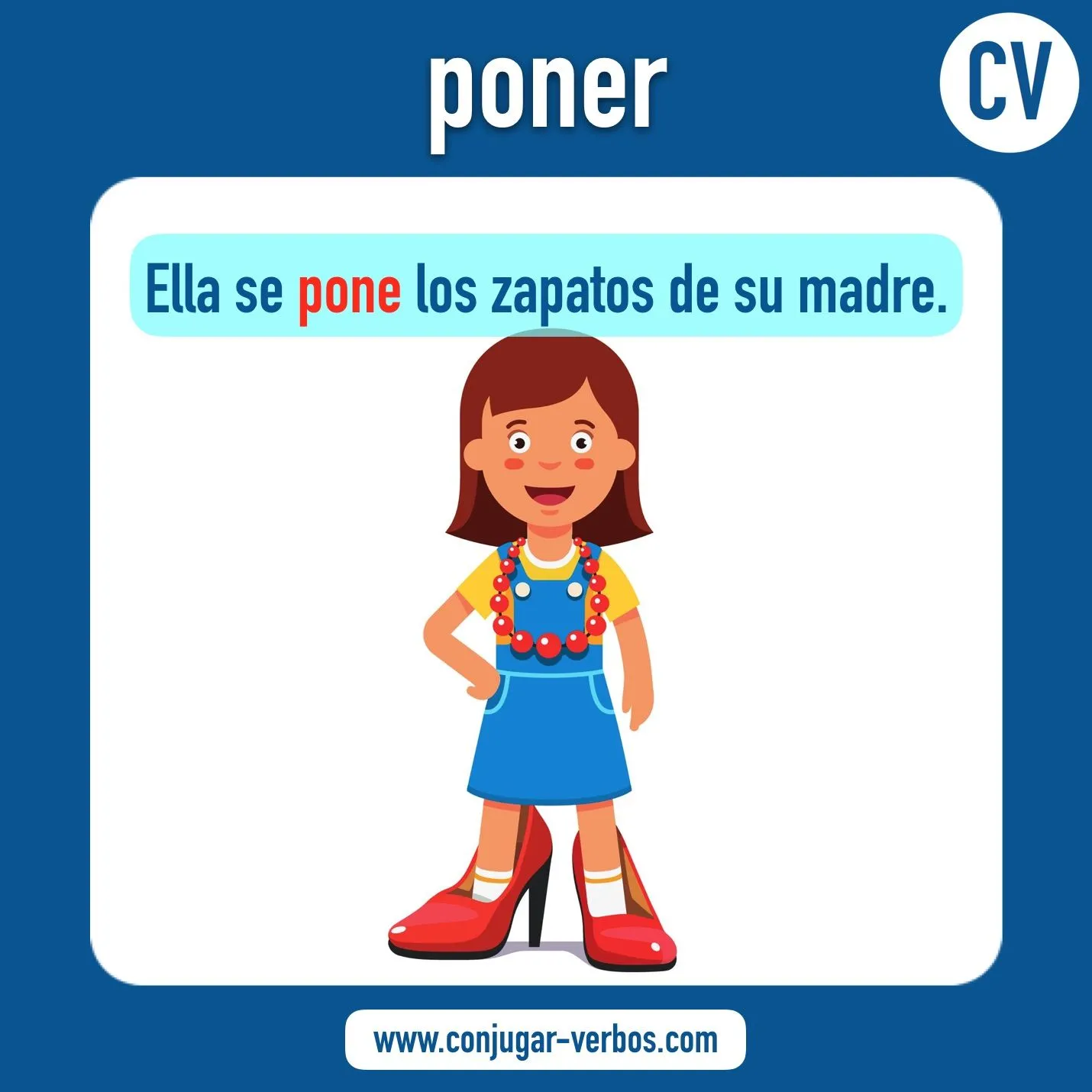 Verbo PONER | Verbos, Conjugación del verbo, Vocabulario español