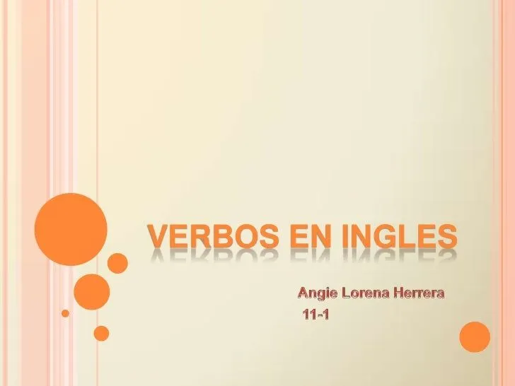 Verbos en ingles