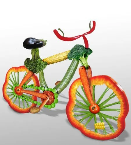 Con las verduras se puede hacer arte: Una bicicleta de verduras ...