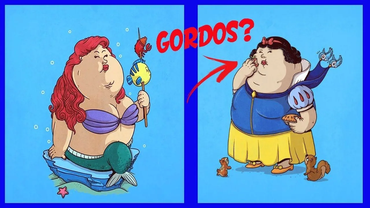 Así se verían GORDOS los personajes de Disney! - YouTube