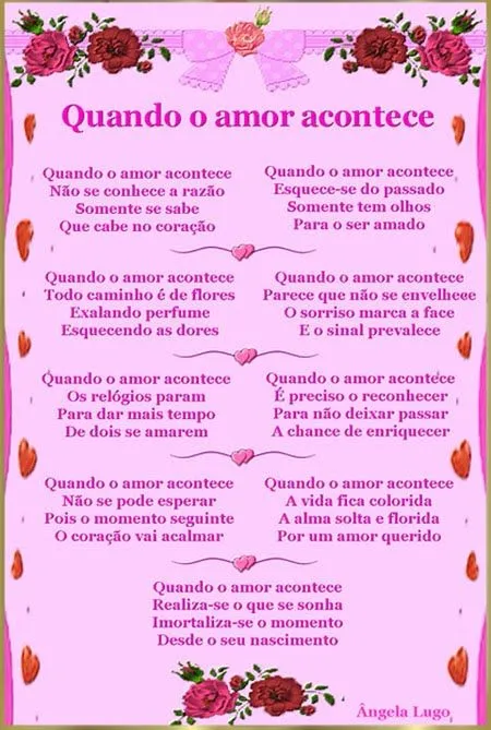 VERSOS DE AMOR LINDOS E PAIXÃO | coisas pra ver