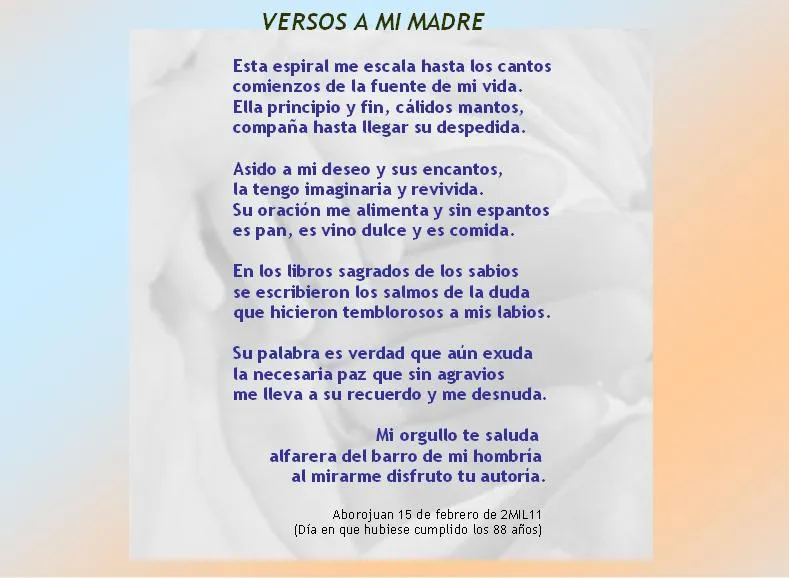 Versos a la madre - Imagui