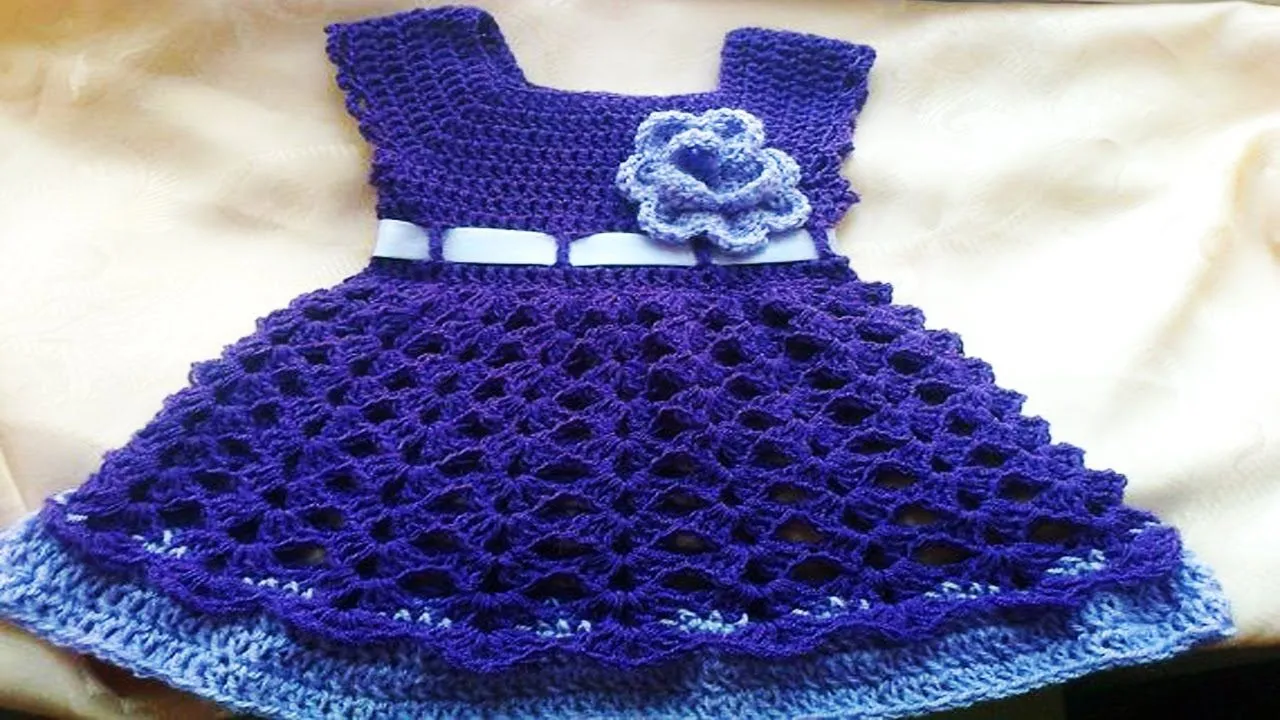 Vestiditos de bebe Tejidos en crochet o Ganchillo ( ideas y ...