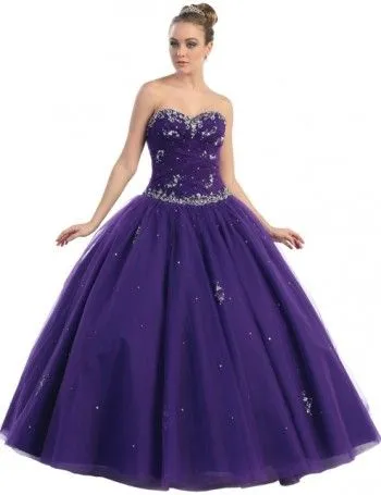 Vestido de 15 años color Morado con chaleco