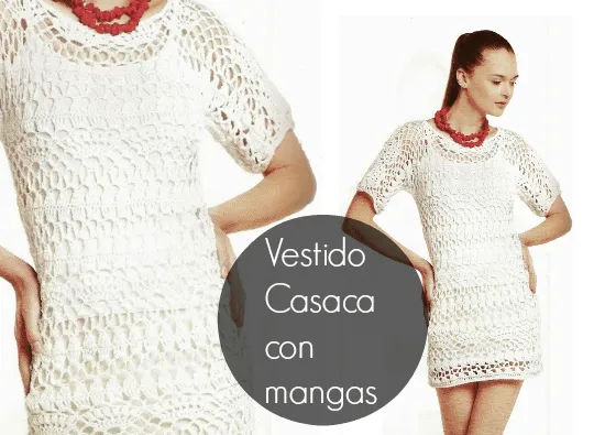 Vestido Casaca calado patron - Patrones Crochet