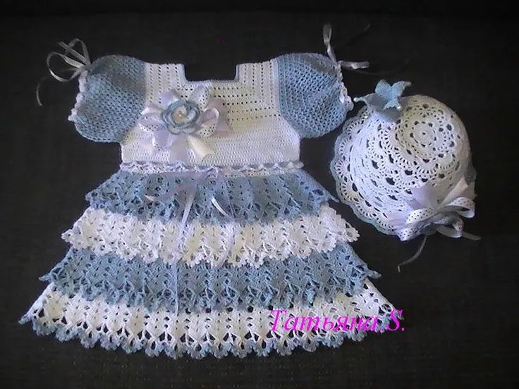 vestido al crochet para niñas on Pinterest | Crochet Dresses ...