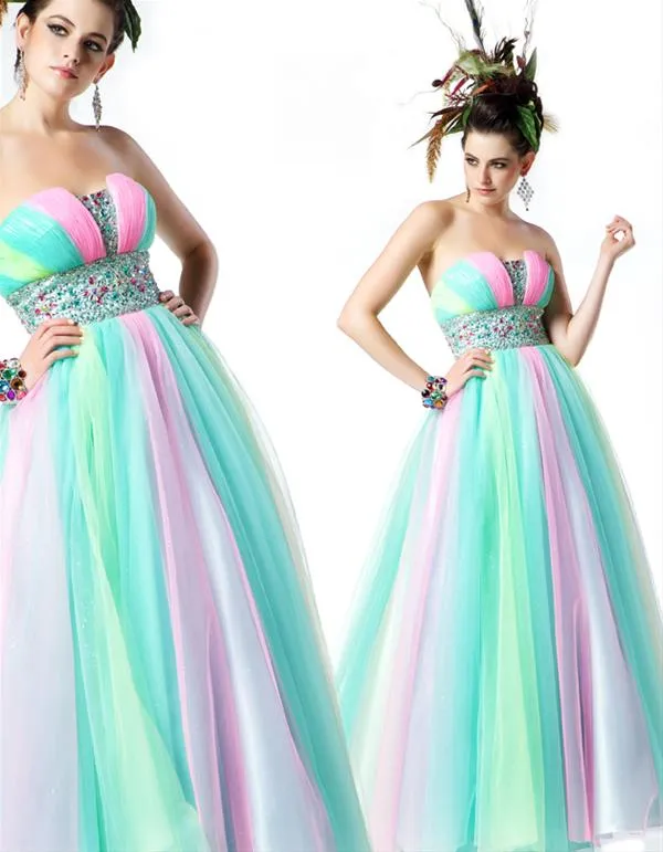 Vestido de Fiesta de 15 años con muchos colores : Vestidos para tu ...