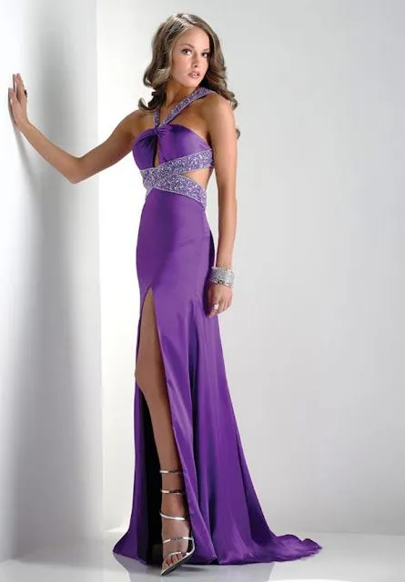 Vestido para fiesta de promoción de color morado : Vestidos para ...