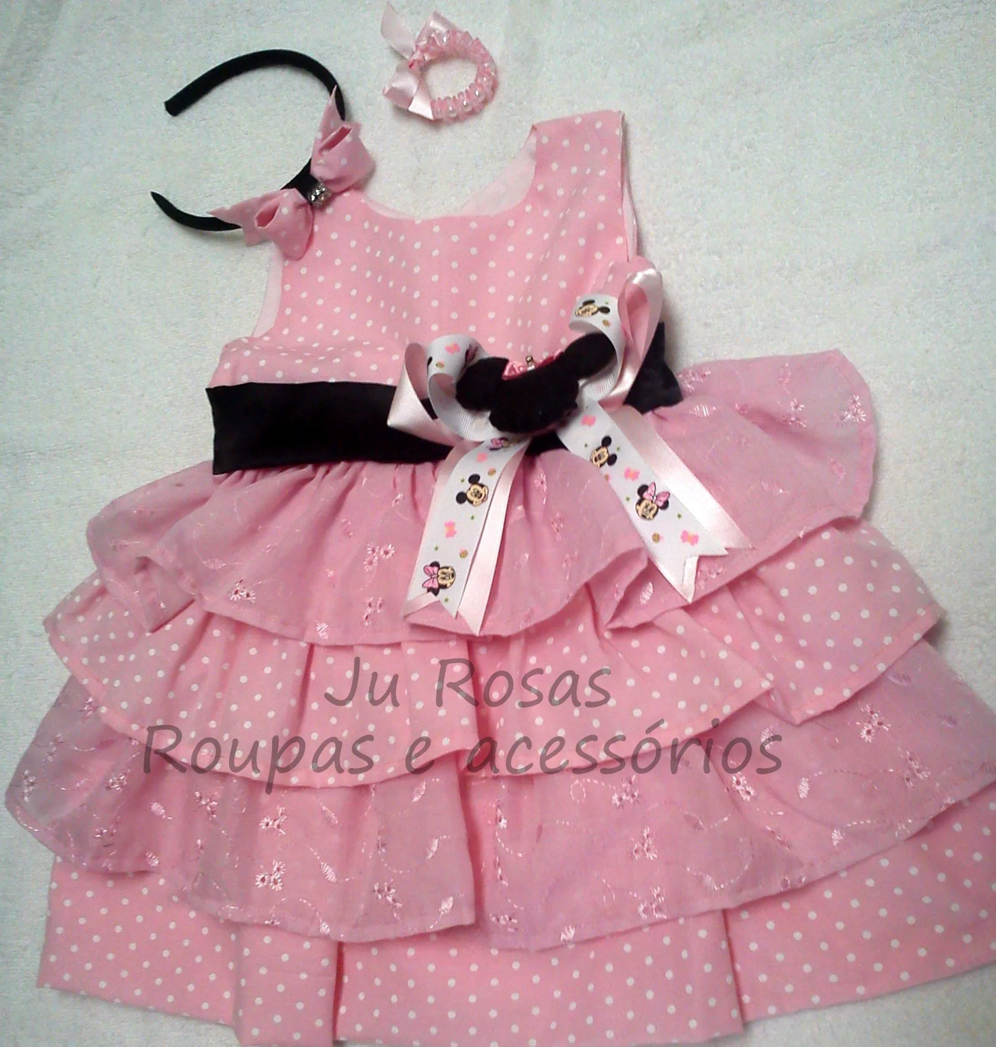 vestido minnie mouse rosa com preto vestido minnie mouse rosa com ...