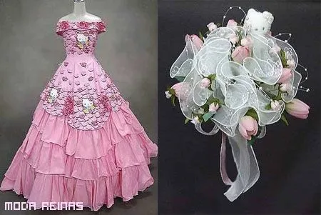 Vestido de novia de Hello Kitty