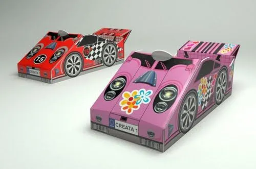 VESTIDO DE ORGANDI: COCHES DE CARTON CREATA-