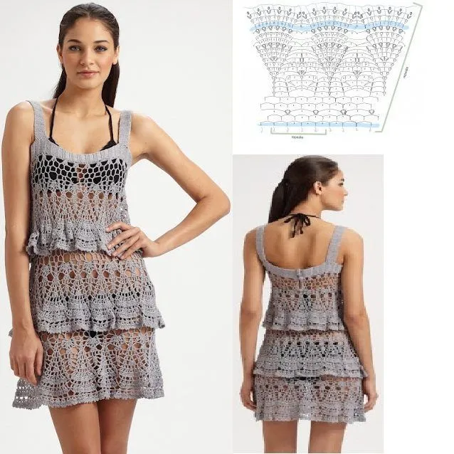 Vestido Sexi Verano Patron - Patrones Crochet | Lidia | Pinterest ...