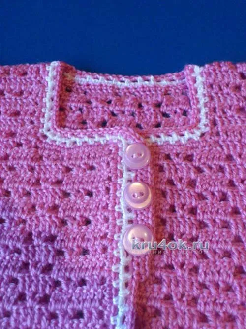 Vestido tejido a crochet para bebe de 0 a 18 meses