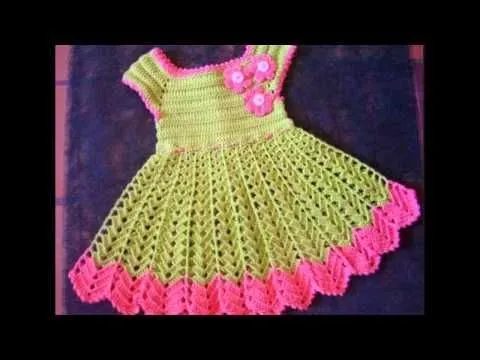 Vestidos de bebes a crochet - YouTube | tejidos en crochet ...