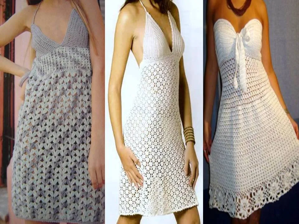 Vestidos tejidos en crochet para dama - Imagui