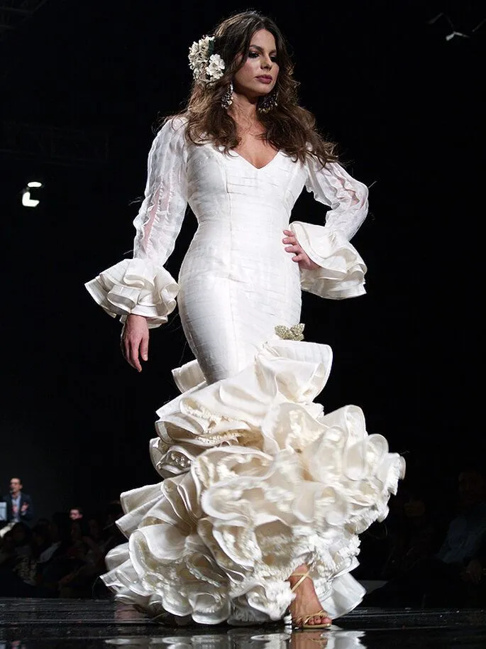 Vestidos de novia con inspiración flamenca