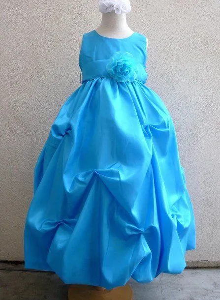 Vestidos azul turquesa de niña - Imagui